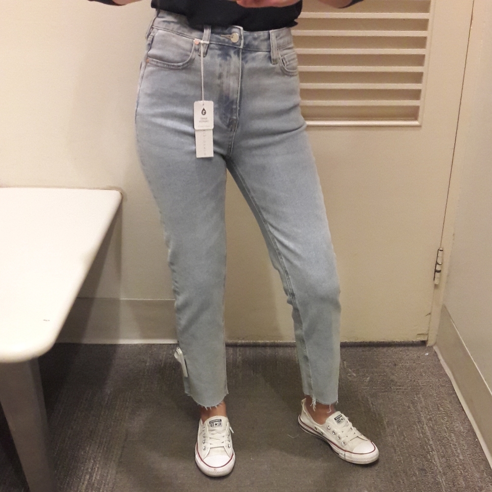 Sanctuary Denim High Rise Straight Good Vibes